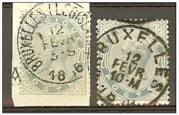 Emission 1883, Deux Variètès De Couleur Côte 24 EUR (SN 850) - 1883 Leopold II