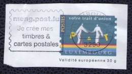 Luxembourg Fragment D'enveloppe P & T Votre Trait D'union - Otros & Sin Clasificación