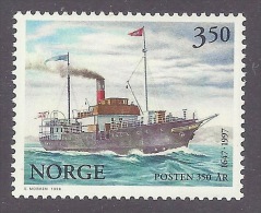 Norway Norge 1996 350th Anniversary Norwegian Post Service - Postal Transportation, Transport, Mail, Ship, Boat MNH - Ongebruikt