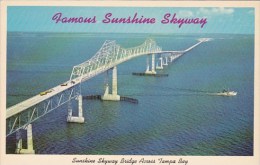 Famous Sunshine Skyway Bridge Across Tampa Bay Florida - Tampa