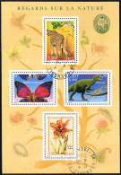 BLOC FEUILLET N° Y&T 31 NATURE GIRAFE PAPILLON ALLOSAURE TULIPE - Oblitérés