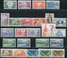 OCÉANIE - N° 80 A 83 + 121 A 129 + 135 A 139 + 150 A 154 + 169 & 170, INFIME TRACE CHARNIÉRE, SERIES COMPLETES - LUXE - Unused Stamps