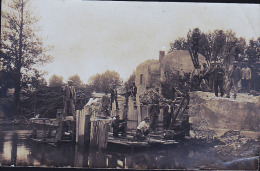 BAZANCOURT OUVRIERS SUR UN CHANTIER CARTE PHOTO RARE - Bazancourt