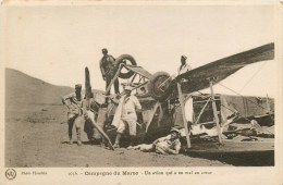 Accident Aérien - ** Un Avion Qui A Eu Mal Au Couer ** - Campagne Du Maroc - Photo, Flandrin - Cpa En Bon état. - Accidents