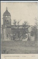 CPA - 63 -  St- GERVAIS D´ UAVERGNE ( Faute)   L´ Eglise -  Cheval, Rare Plan  - B.E - - Saint Gervais D'Auvergne