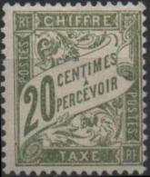 FRANCE Taxe  31 * MH Type Duval (CV 7,60 €) - 1859-1959 Mint/hinged
