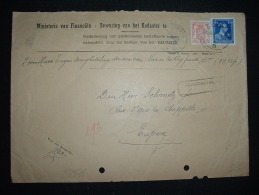 LETTRE TP 1F75 + 5C OBL. 29-3-47 HASSELT + MINISTERIE VAN FINANCIEN - Lettres & Documents