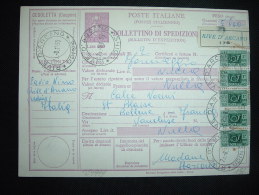 BULLETIN D'EXPEDITION ENTIER 360L + TP 200L X5 OBL. 25-8-1959 RIVE D'ARCANO - Pacchi Postali