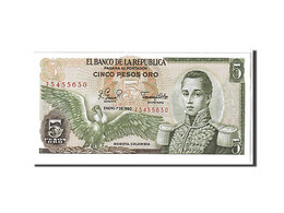 Billet, Colombie, 5 Pesos Oro, 1980, KM:406f, NEUF - Kolumbien