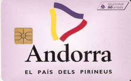 AND-034 TARJETA DE ANDORRA LOGO ANDORRA (NUEVA-MINT SIN BLISTER) - Andorra
