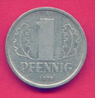 F2450A / - 1 Pfening 1977 (A) - DDR , Germany Deutschland Allemagne Germania - Coins Munzen Monnaies Monete - 1 Pfennig