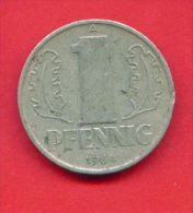 F4297 / - 1 Pfening 1964 (A) - DDR , Germany Deutschland Allemagne Germania - Coins Munzen Monnaies Monete - 1 Pfennig