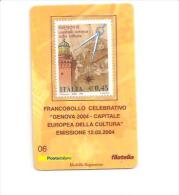 63459) Tessera Filatelica Francobollo Celebrativo Genova  2004/capitale  Europea Della Cultura Emissione 12/02/2004 - Cartes Philatéliques