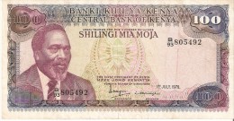 BILLETE DE KENIA DE 100 SHILINGI DEL AÑO 1978 (BANK NOTE) - Kenia