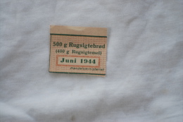 Timbre De Rationnement 500 Gr De Rugsigtebrod Juin 1944 - Abarten Und Kuriositäten