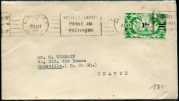 OCÉANIE - N° 177 / LETTRE, O.M. DE PAPEETE LE 24/8/1948, POUR LA FRANCE - TB - Lettres & Documents