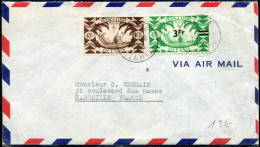 OCÉANIE - N° 167 + 177 / LETTRE AVION DE PAPEETE LE 20/10/1948, POUR LA FRANCE - TB - Storia Postale