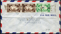 OCÉANIE - N° 167 (2) + 177 / LETTRE AVION O.M. PAPEETE LE 12/10/1948, POUR LA FRANCE - TB - Briefe U. Dokumente