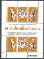 1978 GAMBIE 369-71** Couronnement Elisabeth II, Feuillet - Gambie (1965-...)