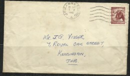 SUD SOUTH AFRICA AFRIQUE 4 V 1961 1954 FAUNA GNU ANIMAL 1 D COVER - Briefe U. Dokumente