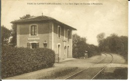CPA TIZIAC-de-LAPOUYADE , La Gare  Ligne COUTRAS- MARCENAIS - 10489 - Other & Unclassified