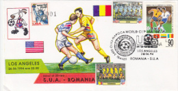 USA'94 SOCCER WORLD CUP, USA- ROMANIA GAME, SPECIAL COVER, 1994, ROMANIA - 1994 – États-Unis