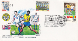 USA'94 SOCCER WORLD CUP, USA- COLUMBIA GAME, SPECIAL COVER, 1994, ROMANIA - 1994 – Estados Unidos