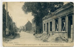 62 - HARNES - Après La Guerre, Rue De La Gare - Harnes