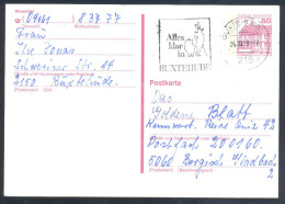 Germany Fauna Rabbit Hase Hare 1983 Slogan Cancellation On PS Card: Rabbit & Hadgehog - Lapins