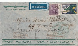 1934, LETTREBRESIL RIO Pour PARIS Via CONDOR ZEPPELIN /5664 - Storia Postale