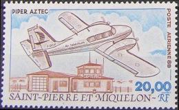 SAINT-PIERRE-ET-MIQUELON Poste Aérienne 68 ** MNH Avion Plane  PIPER Aztec 2 Sous La Faciale - Ungebraucht