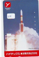 Télécarte Japon ESPACE * Phonecard JAPAN  (628) SPACE SHUTTLE * COSMOS * WELTRAUM * LAUNCHING * SATELLITE - Espace