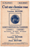 C'est Une Chemise Rose, Lucien Boyer, Jean Boyer, Eski, Rieffler, Guerita, Danvers, Jeane Colombel, Partition Chant - Vocals