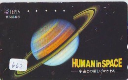 Télécarte Japon ESPACE * Phonecard JAPAN  (662) SPACE SHUTTLE * COSMOS * WELTRAUM * LAUNCHING * SATELLITE * - Espace