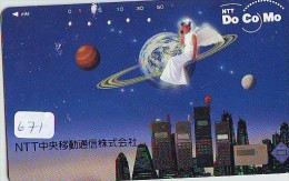 Télécarte Japon ESPACE * Phonecard JAPAN  (671) SPACE SHUTTLE * COSMOS * WELTRAUM * LAUNCHING * SATELLITE * DoCoMo - Espace