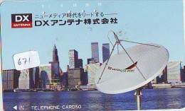Télécarte Japon SATELLITE (671) ESPACE * TERRESTRE * MAPPEMONDE * TELEFONKARTE * Phonecard JAPAN * - Espace