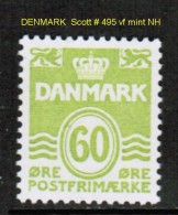 DENMARK   Scott  # 495**  VF MINT NH - Unused Stamps