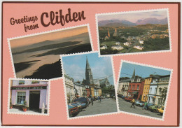 CARTOLINA - Greetings From Clifden - Irlanda - Ireland - 1995 - Viaggiata Per Les Deux Alpes - Galway