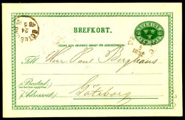 Entier Postal Suédois - Swedish Postcard - Circulé - Circulated - 1892. - Postal Stationery