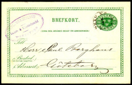 Entier Postal Suédois - Swedish Postcard - Circulé - Circulated - 1888. - Entiers Postaux