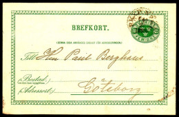 Entier Postal Suédois - Swedish Postcard - Circulé - Circulated - 1890. - Postal Stationery