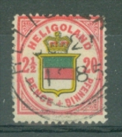 Heligoland: 1875/90   Badge    SG15    20pf (2½d)   Rose, Green & Yellow     Used - Heligoland (1867-1890)