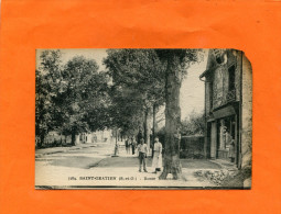 SAINT GRATIEN    1920   ROUTE NATIONALE   AVEC COMMERCE      CIRC  NON   EDIT - Saint Gratien