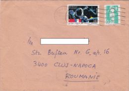 STAMPS ON COVER, NICE FRANKING, SPACE, COSMOS, COSMONAUT, 1995, FRANCE - Covers & Documents