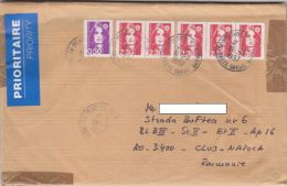 STAMPS ON COVER, NICE FRANKING, MARIANNE, 1997, FRANCE - Briefe U. Dokumente