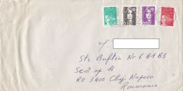 STAMPS ON COVER, NICE FRANKING, MARIANNE, 1998, FRANCE - Storia Postale