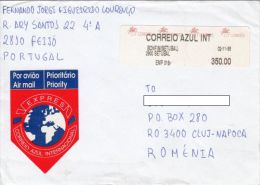 AMOUNT 350, BONFIM, MACHINE STAMPS ON COVER, 1998, PORTUGAL - Storia Postale