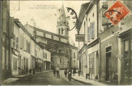 CPA NOGARO  Rue Nationale Et Eglise 10493 - Nogaro