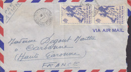 A.O. F. Afrique Occidentale Francaise Airmail Par Avion 194? Cover Lettre CARBONNE Haute Garonne France Kolonisoldaten - Briefe U. Dokumente
