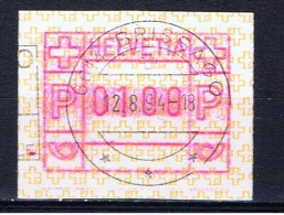 CH+ Schweiz 1990 Mi 4 Kreuze C 0100 Automatenmarke - Automatenzegels